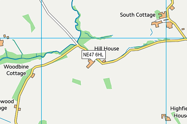 NE47 6HL map - OS VectorMap District (Ordnance Survey)