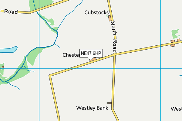 NE47 6HP map - OS VectorMap District (Ordnance Survey)