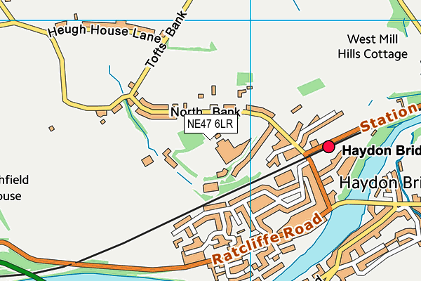 Haydon Bridge High School map (NE47 6LR) - OS VectorMap District (Ordnance Survey)