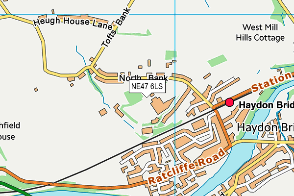 NE47 6LS map - OS VectorMap District (Ordnance Survey)