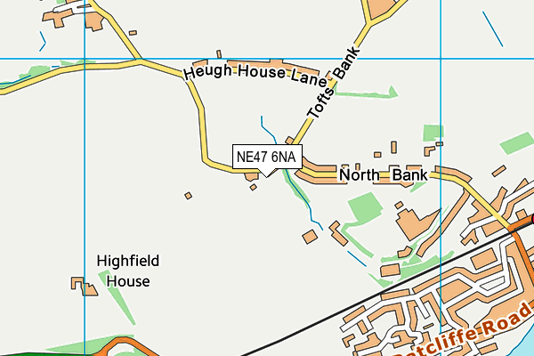 NE47 6NA map - OS VectorMap District (Ordnance Survey)