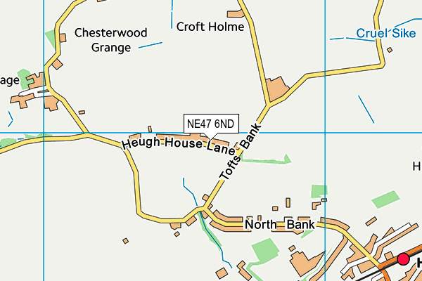 NE47 6ND map - OS VectorMap District (Ordnance Survey)