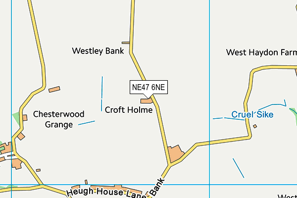 NE47 6NE map - OS VectorMap District (Ordnance Survey)