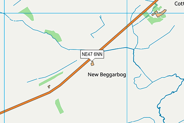 NE47 6NN map - OS VectorMap District (Ordnance Survey)