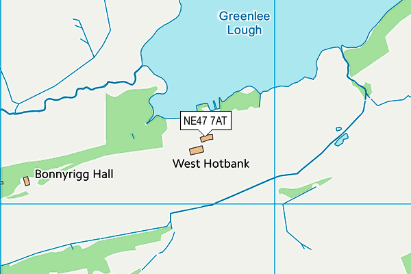 NE47 7AT map - OS VectorMap District (Ordnance Survey)