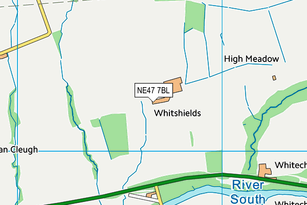 NE47 7BL map - OS VectorMap District (Ordnance Survey)