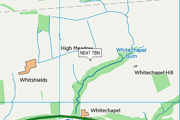 NE47 7BN map - OS VectorMap District (Ordnance Survey)