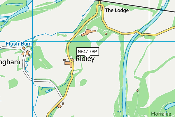 NE47 7BP map - OS VectorMap District (Ordnance Survey)