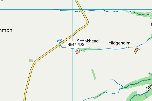 NE47 7DG map - OS VectorMap District (Ordnance Survey)