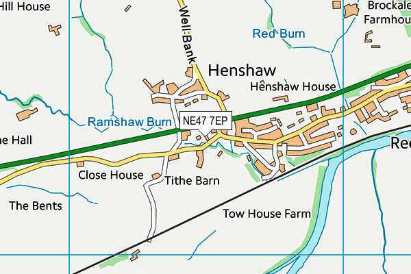 Henshaw Church of England Voluntary Aided Primary School map (NE47 7EP) - OS VectorMap District (Ordnance Survey)