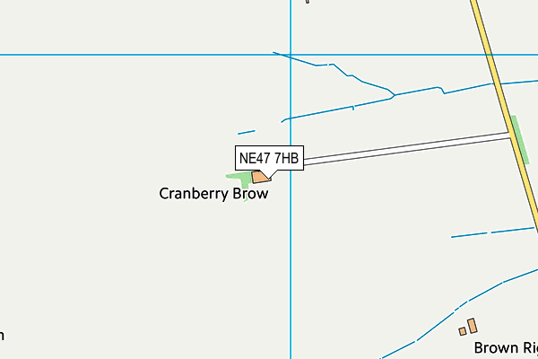 NE47 7HB map - OS VectorMap District (Ordnance Survey)