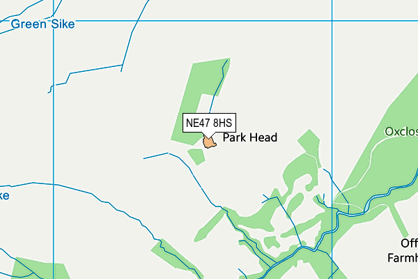 NE47 8HS map - OS VectorMap District (Ordnance Survey)