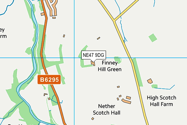 NE47 9DG map - OS VectorMap District (Ordnance Survey)