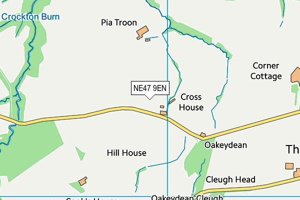 NE47 9EN map - OS VectorMap District (Ordnance Survey)