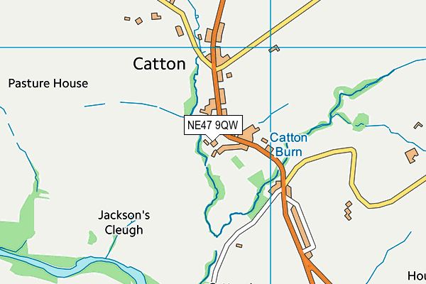 NE47 9QW map - OS VectorMap District (Ordnance Survey)