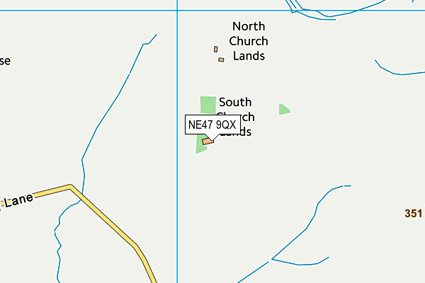 NE47 9QX map - OS VectorMap District (Ordnance Survey)