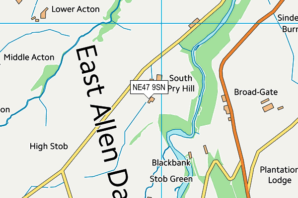 NE47 9SN map - OS VectorMap District (Ordnance Survey)