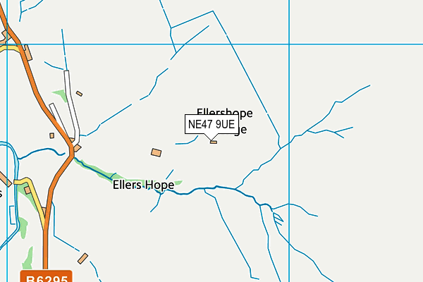 NE47 9UE map - OS VectorMap District (Ordnance Survey)