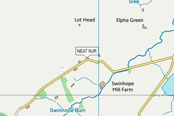 NE47 9UR map - OS VectorMap District (Ordnance Survey)