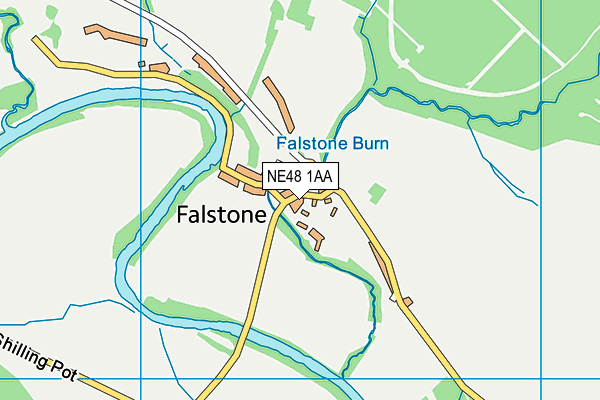 NE48 1AA map - OS VectorMap District (Ordnance Survey)