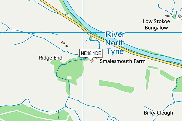 NE48 1DE map - OS VectorMap District (Ordnance Survey)