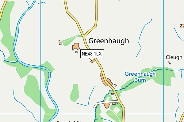 Greenhaugh Primary School map (NE48 1LX) - OS VectorMap District (Ordnance Survey)
