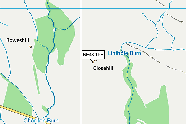 NE48 1PF map - OS VectorMap District (Ordnance Survey)