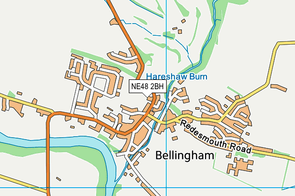 NE48 2BH map - OS VectorMap District (Ordnance Survey)