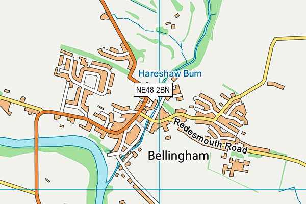 NE48 2BN map - OS VectorMap District (Ordnance Survey)
