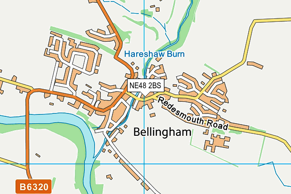 NE48 2BS map - OS VectorMap District (Ordnance Survey)