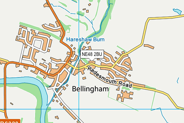 NE48 2BU map - OS VectorMap District (Ordnance Survey)