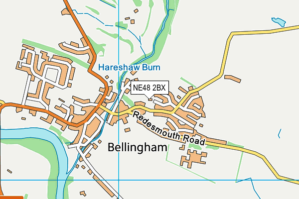 NE48 2BX map - OS VectorMap District (Ordnance Survey)