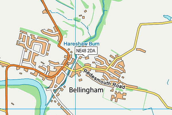 Bellingham Fitness Centre (Closed) map (NE48 2DA) - OS VectorMap District (Ordnance Survey)