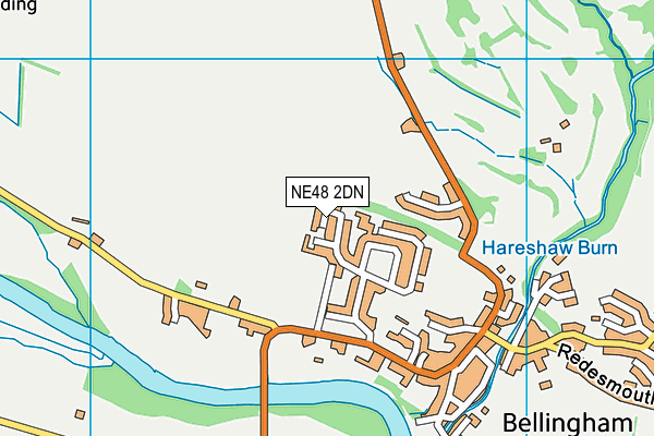 NE48 2DN map - OS VectorMap District (Ordnance Survey)