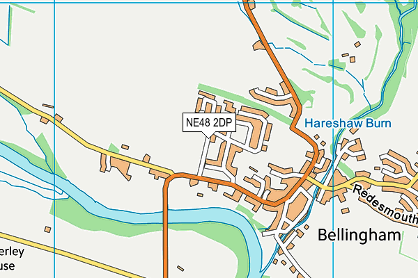 NE48 2DP map - OS VectorMap District (Ordnance Survey)
