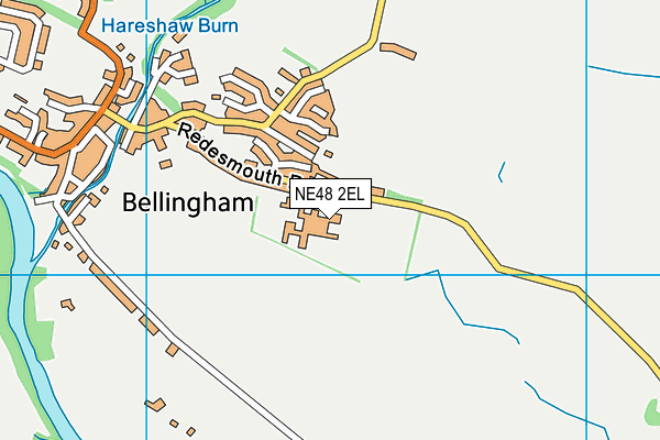 Bellingham Primary School map (NE48 2EL) - OS VectorMap District (Ordnance Survey)