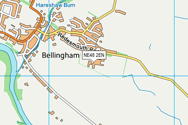 Bellingham Middle School and Sports College map (NE48 2EN) - OS VectorMap District (Ordnance Survey)