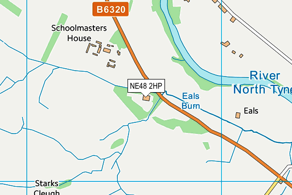 NE48 2HP map - OS VectorMap District (Ordnance Survey)
