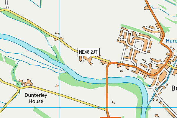 Riverdale Hall Hotel map (NE48 2JT) - OS VectorMap District (Ordnance Survey)