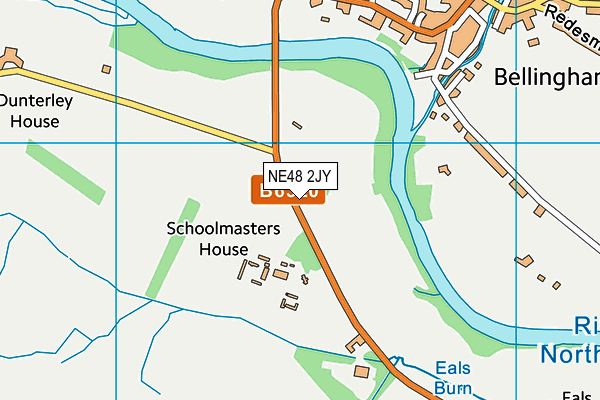 NE48 2JY map - OS VectorMap District (Ordnance Survey)