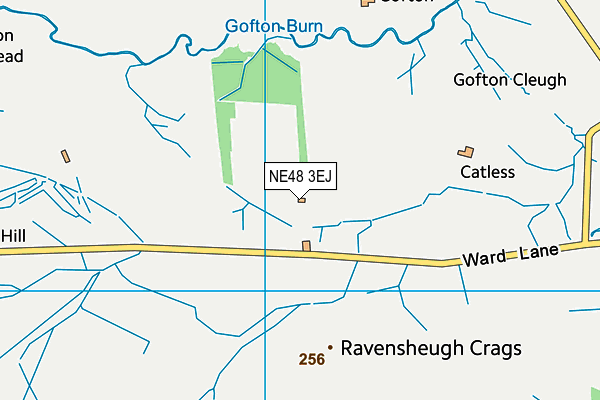 NE48 3EJ map - OS VectorMap District (Ordnance Survey)