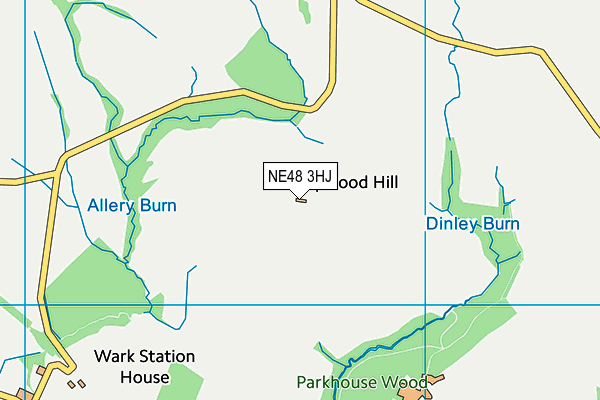 NE48 3HJ map - OS VectorMap District (Ordnance Survey)