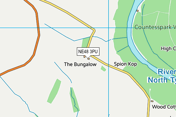 NE48 3PU map - OS VectorMap District (Ordnance Survey)