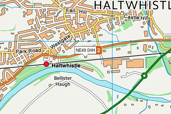 NE49 0HH map - OS VectorMap District (Ordnance Survey)