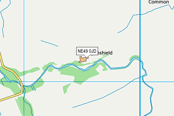 NE49 0JD map - OS VectorMap District (Ordnance Survey)