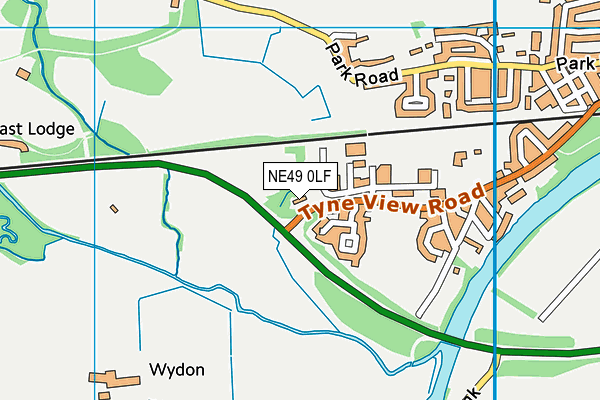NE49 0LF map - OS VectorMap District (Ordnance Survey)