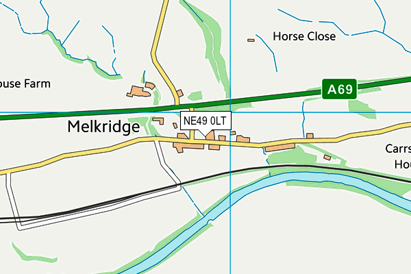 NE49 0LT map - OS VectorMap District (Ordnance Survey)