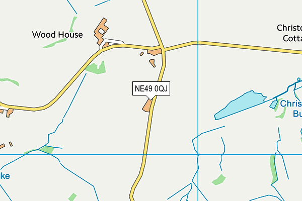 NE49 0QJ map - OS VectorMap District (Ordnance Survey)
