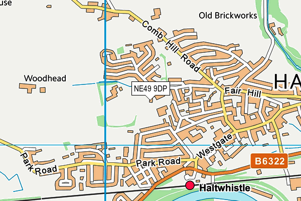 Haltwhistle Swimming & Leisure Centre map (NE49 9DP) - OS VectorMap District (Ordnance Survey)