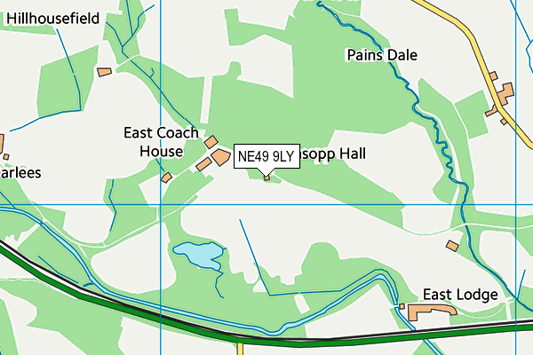 Haltwhistle Cricket Club map (NE49 9LY) - OS VectorMap District (Ordnance Survey)